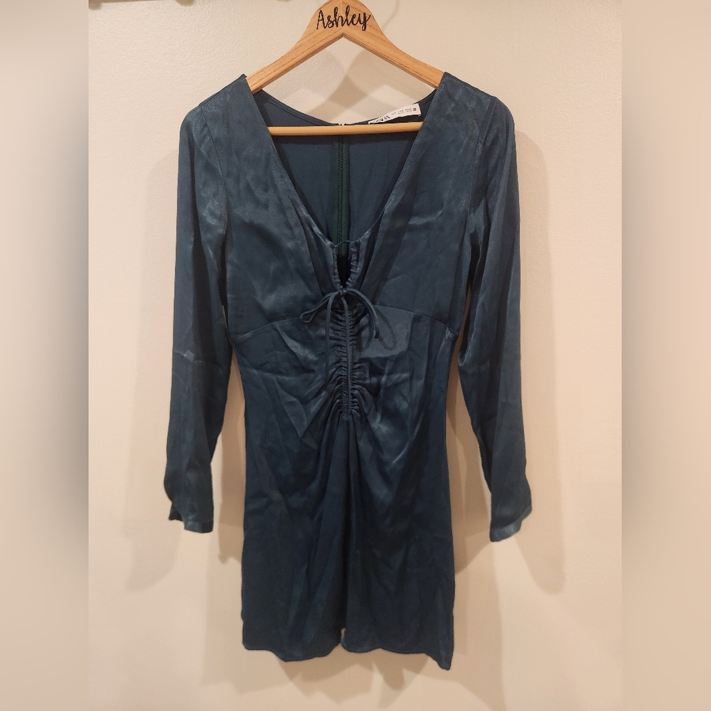 Zara Teal Corset Dress